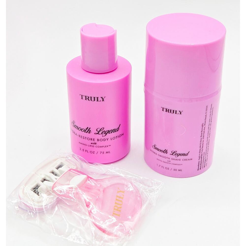 Truly Ladies Shave Bundle Travel Set - Smooth Legend Soft Serve Vanilla Baby - Picture 3 of 6